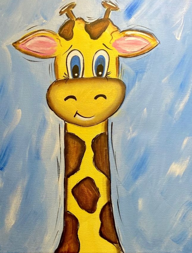 Kids Painting Class Cartoon Giraffe, Evans Head, Thu 13th Apr 2023, 9:00 am  - 11:00 am AEST | Humanitix
