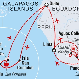 tourhub | Intrepid Travel | Best of Peru & Galapagos | Tour Map