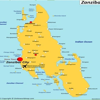 tourhub | Moipo Adventures | 3 DAYS ZANZIBAR BEACH HOLIDAY | Tour Map