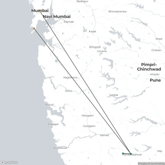 tourhub | Agora Voyages | Mumbai to Mahabaleshwar Tour | Tour Map