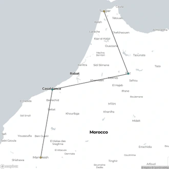 tourhub | Imagotravel | Epic Moroccan Adventure | Tour Map