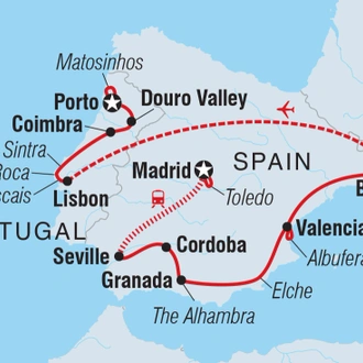 tourhub | Intrepid Travel | Premium Spain & Portugal | Tour Map