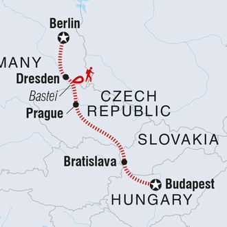 tourhub | Intrepid Travel | Berlin to Budapest | Tour Map