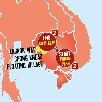 tourhub | Expat Explore Travel | Taste Of Cambodia | Tour Map
