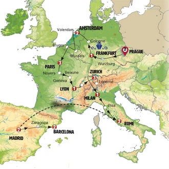 tourhub | Europamundo | European Bliss | Tour Map