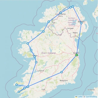 tourhub | On The Go Tours | Ireland Coast to Coast - 9 days | Tour Map
