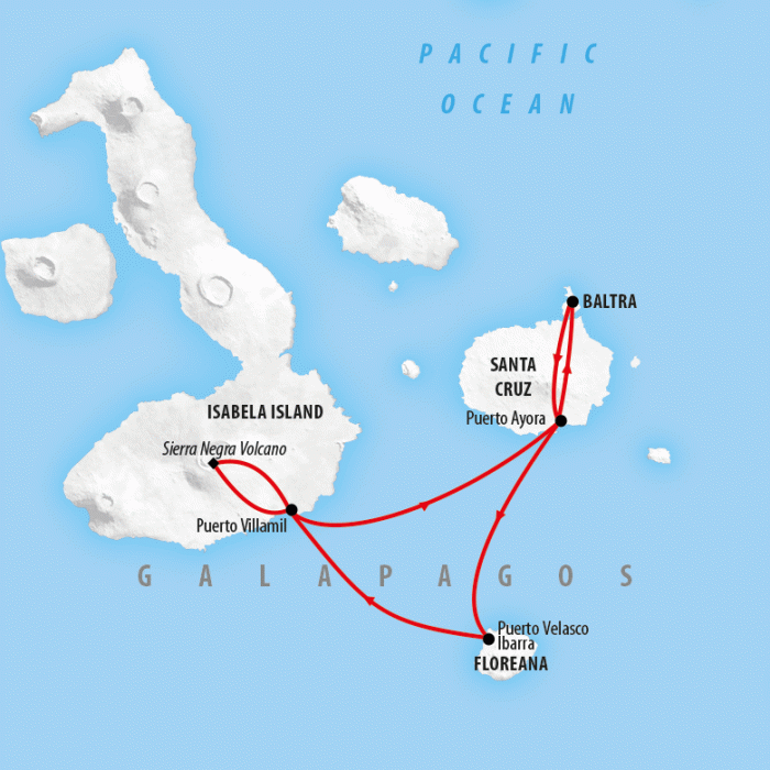 tourhub | On The Go Tours | Galapagos Island Hopping - 7 days | Tour Map