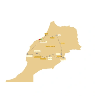 tourhub | Trafalgar | Best of Morocco | Tour Map