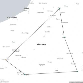 tourhub | Destination Services Morocco | Sahara and Big South, Private tour | Tour Map