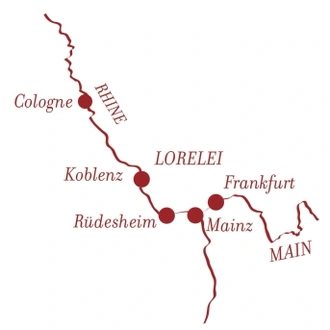 tourhub | A-ROSA River Cruises | NEW: Rhine Christmas Markets | Tour Map