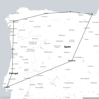 tourhub | Destination Services Spain | Best of Northern Spain and Portugal, 16 days tour (Multi country) | Tour Map