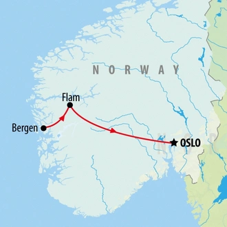 tourhub | On The Go Tours | Winter Wonders of Norway - 7 days | Tour Map