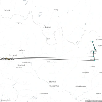 tourhub | Sherpa Expedition Teams | Gokyo Valley Trek | Tour Map