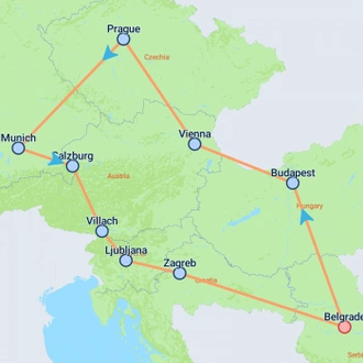 tourhub | On The Go Tours | Balkan Capitals & Imperial Cities Superior - 12 days | Tour Map