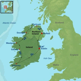 tourhub | Indus Travels | Ireland in Depth | Tour Map