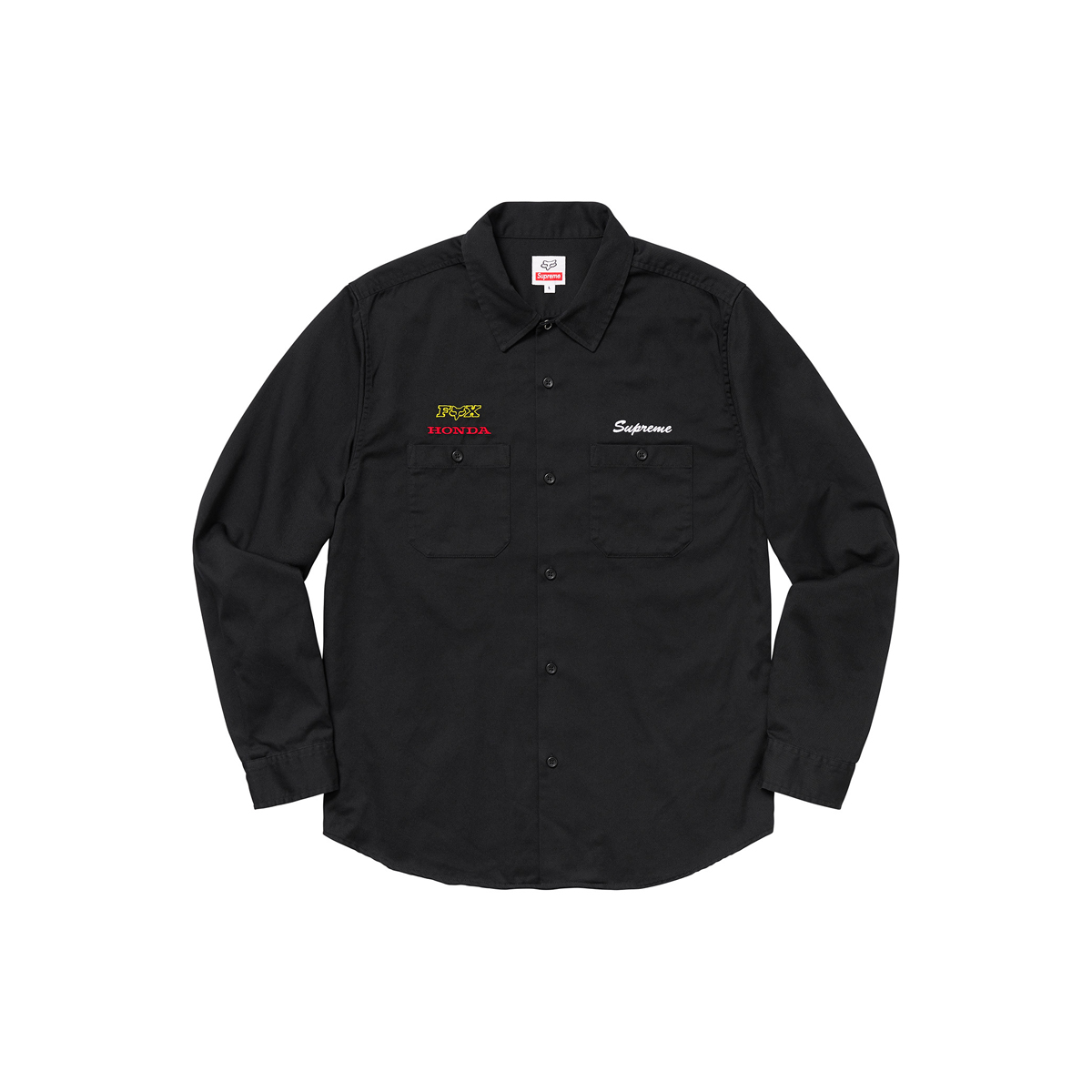 Supreme x Honda x Fox Racing Work Shirt Black (FW19) | TBD - KLEKT