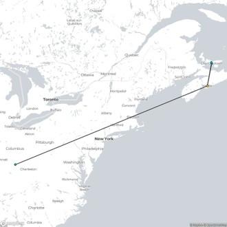 tourhub | Omega Tours | A Taste of the Maritimes | Tour Map