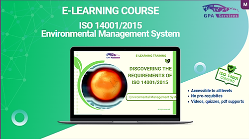 Représentation de la formation : E-LEARNING - DISCOVER THE REQUIREMENTS OF ISO 14001/2015