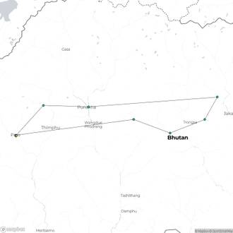 tourhub | Le Passage to India | Bhutan, 12 days tour (On Request) | Tour Map