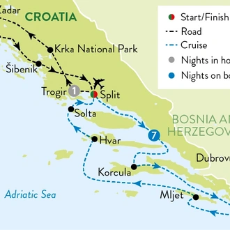 tourhub | Travelsphere | Croatia Uncovered | Tour Map
