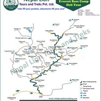 tourhub | Nepal Lion Tours and Treks | 10D 9N Everest Base Camp Trek with Heli Return | Tour Map