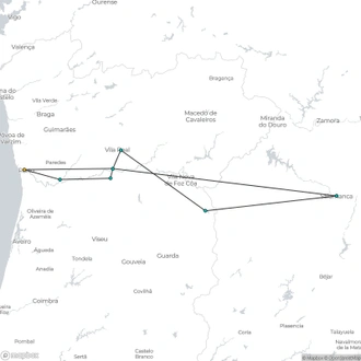 tourhub | Riviera Travel | Douro, Porto and Salamanca River Cruise for solo travellers - MS Douro Elegance | Tour Map