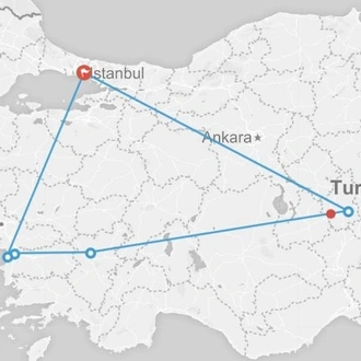 tourhub | City Of Sultans | Exclusive Wonders of Turkey | Tour Map