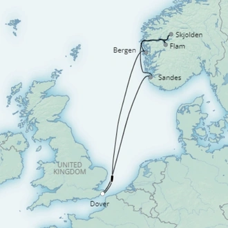 tourhub | Saga Ocean Cruise | Idyllic Norway: June | Tour Map