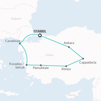 tourhub | Bamba Travel | Turkey Group Discovery 10D/9N | Tour Map