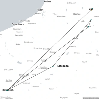 tourhub | Today Voyages | Mystical Fes & Red city XM25-09 | Tour Map