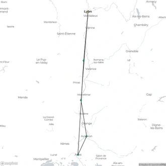 tourhub | A-ROSA River Cruises | Rhône Route Méditerranée (Fun & Sketch) - Family Cruise | Tour Map