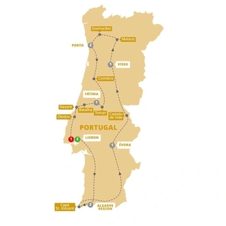 tourhub | Trafalgar | Best of Portugal | Tour Map