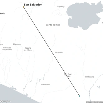 tourhub | Inter Tours | Taste of El Salvador | Tour Map