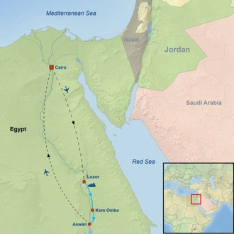 tourhub | Indus Travels | Splendors of Egypt | Tour Map