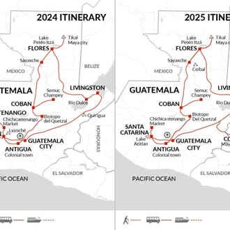 tourhub | Explore! | Guatemala - Land of the Maya | Tour Map