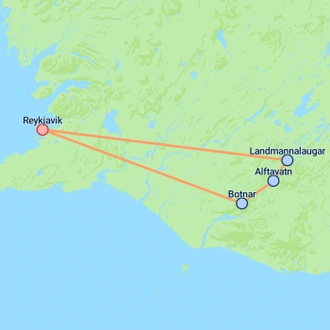 tourhub | On The Go Tours | Laugavegur Trail Express - 4 days | Tour Map