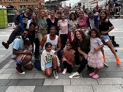 The Cuban Groove's Flashmob Rueda crew after performing in Auckland CBD to celebrate World Rueda Day 2024.