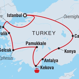 tourhub | Intrepid Travel | Real Turkey  | Tour Map