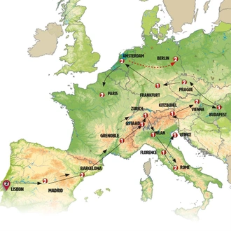 tourhub | Europamundo | All Europe | Tour Map