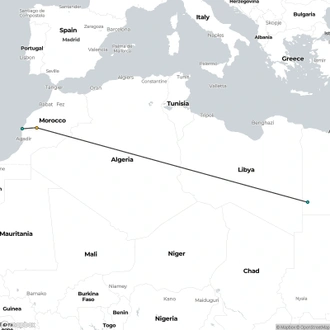 tourhub | Encounters Travel | MARRAKECH to MARRAKECH (5 days) Morocco Express | Tour Map