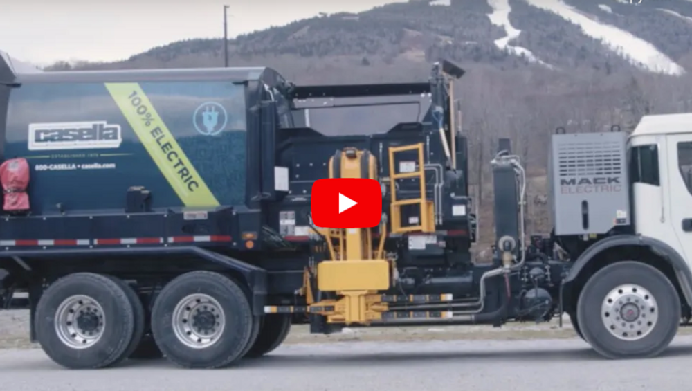 Casella Waste Systems, Inc. Mack LRe Refuse Truck