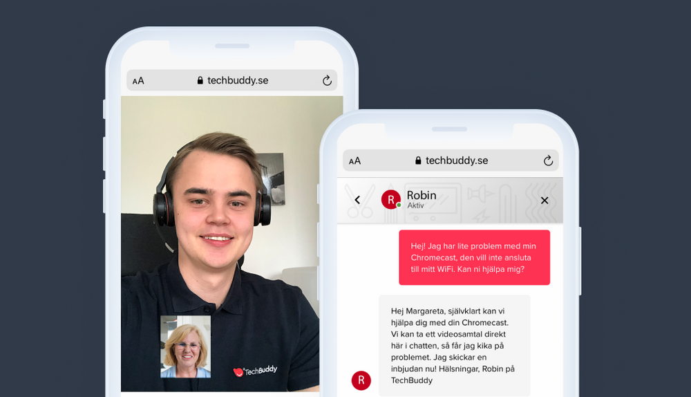 TechBuddy lanserar en ny tjänst där kunder kan videochatta direkt med en tekniker för att felsöka och lösa mindre problem