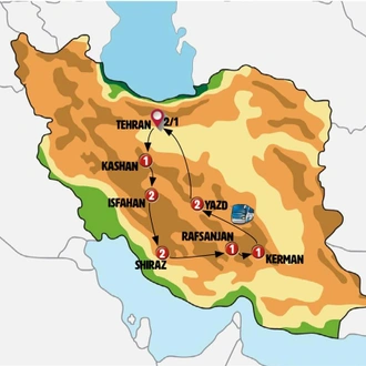 tourhub | Europamundo | Iran, the treasure of the East | Tour Map