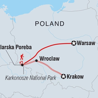 tourhub | Intrepid Travel | Highlights of Poland | Tour Map