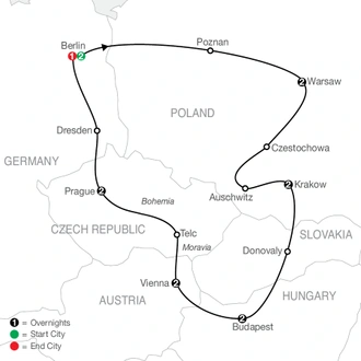 tourhub | Globus | The Best of Eastern Europe | Tour Map