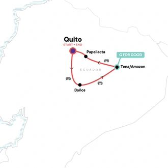 tourhub | G Adventures | Ecuador Quest | Tour Map