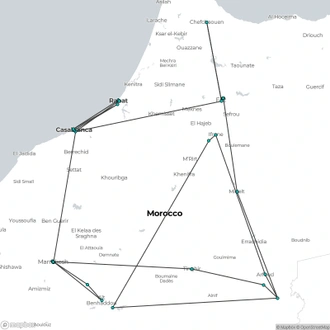 tourhub | Today Voyages | Discovery of Morocco from Marrakesh XM24-14 | Tour Map