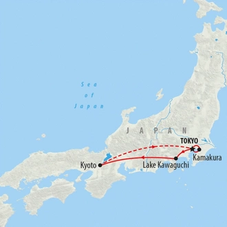 tourhub | On The Go Tours | Best of Japan - 8 days | Tour Map