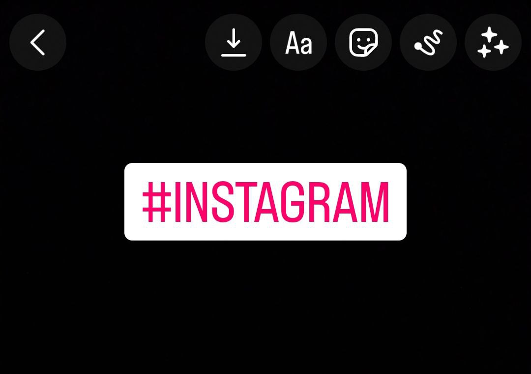stiker instagram hashtag