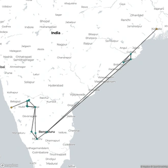 tourhub | Agora Voyages | Incredible Temples & Goa Beach Tour | Tour Map